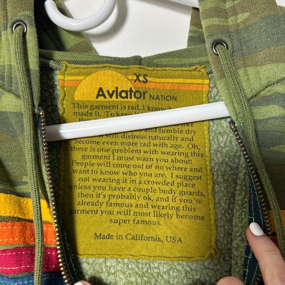 Aviator Nation Camo Zip Hoodie Size XS - Picture 4 of 7